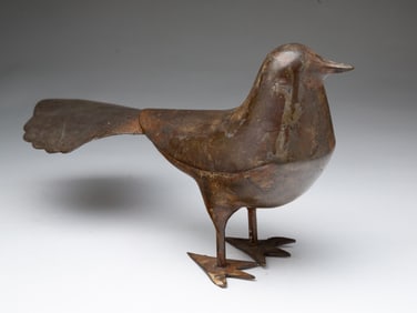 AMERICAN FOLKSY SHEET METAL STANDING BIRD.
