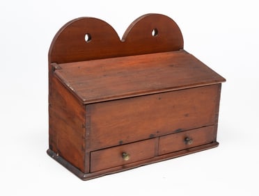 AMERICAN TWO-DRAWER WALL BOX.