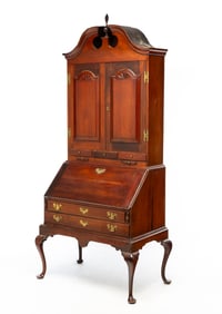 CONNECTICUT CHERRY SECRETARY BOOKCASE-ON-FRAME.