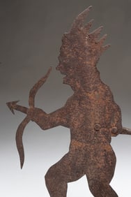 SHEET METAL CUT OUT NATIVE AMERICAN WALL MOUNT VANE.