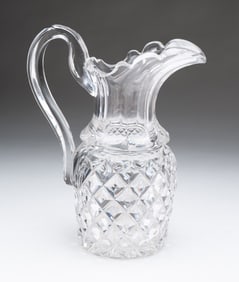 ANGLO-IRISH CUT GLASS PITCHER.