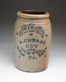 PENNSYLVANIA A.CONRAD STONEWARE JAR.