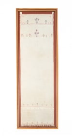 MARIA SNEDER (AMERICAN, 19TH CENTURY) NEEDLEPOINT SHOW TOWEL, DATED 1830.