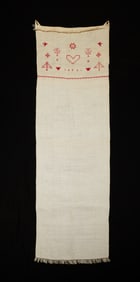 NEEDLEPOINT SHOW TOWEL, DATED 1888.