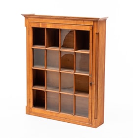 AMERICAN GLAZED-DOOR CUPBOARD.