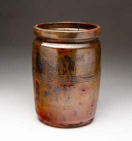 AMERICAN GLAZED REDWARE JAR.