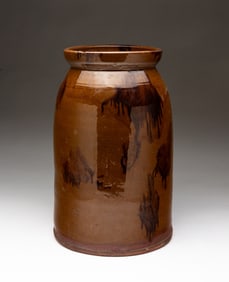 AMERICAN GLAZED REDWARE JAR.