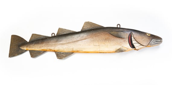 LARGE FISH MARKET TRADE SIGN.