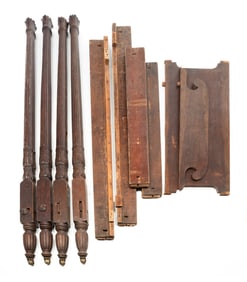 SHERATON MAHOGANY FOUR-POST BED IN THE SAMUEL MCINTYRE STYLE.