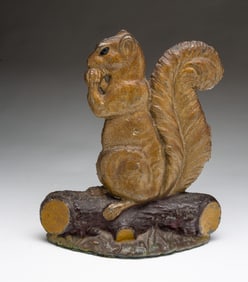 AMERICAN CAST IRON SQUIRREL DOOR STOP.