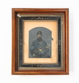 AMERICAN FULL PLATE TINTYPE OF A UNION SARGENT.