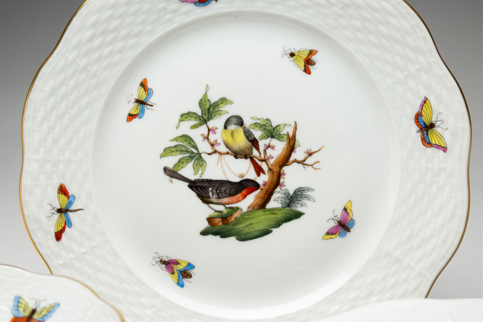 9 Royal Copenhagen Porcelain Saucers In Fluted Plain, #76 79 86