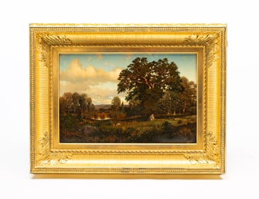 HENRY PEMBER SMITH (AMERICAN, 1854-1907) OIL ON CANVAS LANDSCAPE.