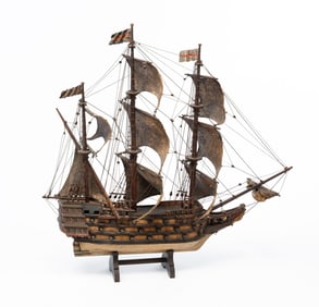 ENGLISH MASTED "VICTORI" CLIPPER SHIP MODEL.