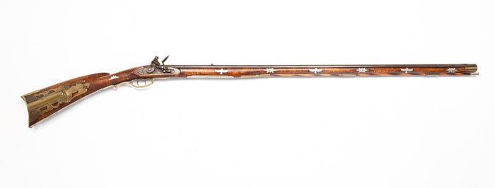 AMERICAN FLINTLOCK FULL STOCK RIFLE.
