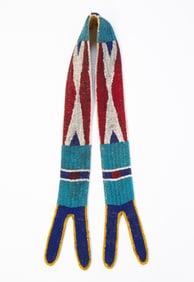 NATIVE AMERICAN BEADWORK STRAP.
