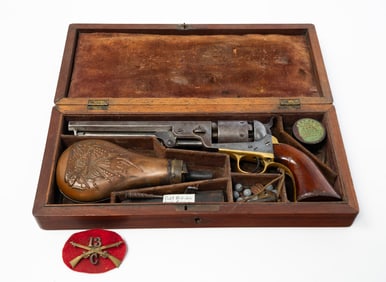 CIVIL WAR COLT NAVY REVOLVER OWNED BY LIEUTENANT JOHN HOAGLAND, 13TH REGIMENT NEW YORK CAVALRY.