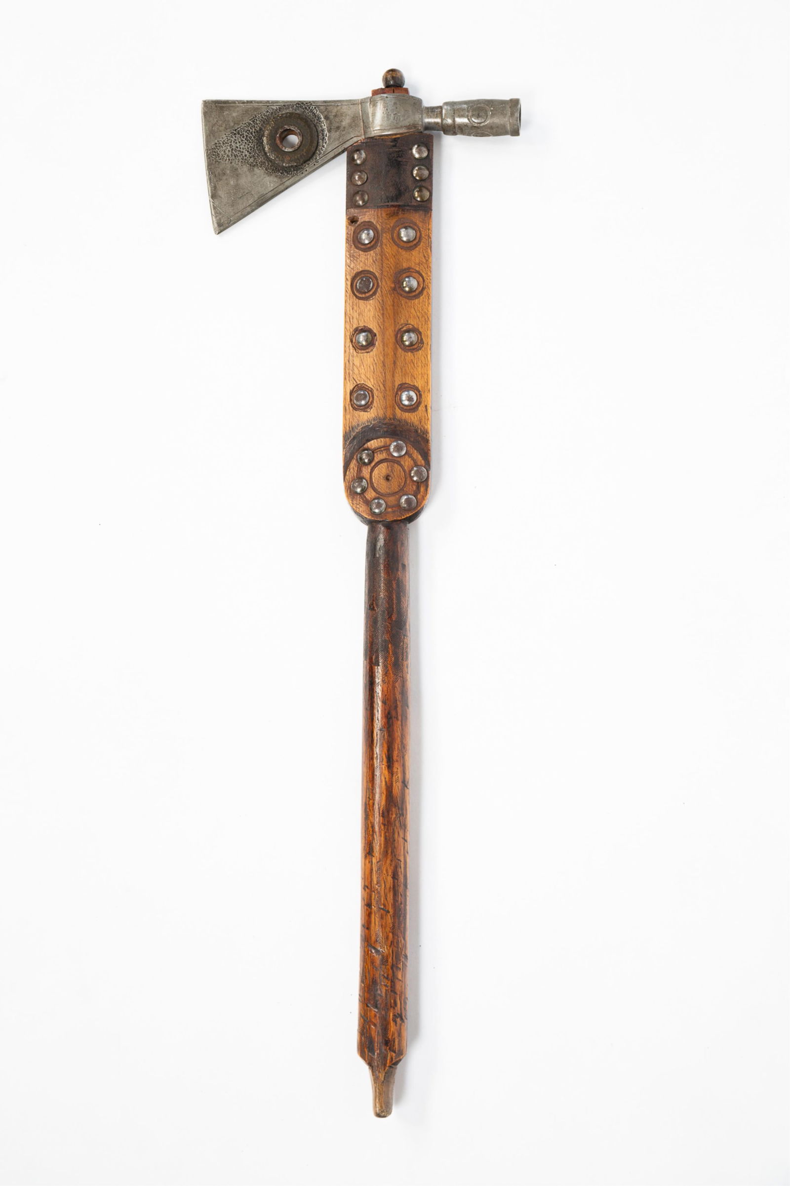 PEWTER PIPE TOMAHAWK, POSSIBLY NORTHWEST COAST. (1 of 5)