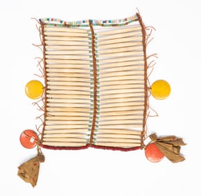 PLAINS BONE HAIR PIPE BREASTPLATE.