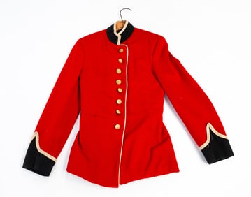 GORDON CAMPBELL (VANCOUVER, CANADA) RED WOOL MILITARY TUNIC.