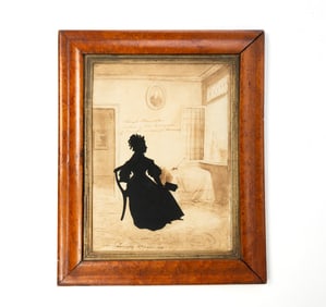 AUGUSTE EDOUART (FRENCH, 1788-1861; ACTIVE IN THE U.S. 1839-1849) CUT PAPER AND WATERCOLOR