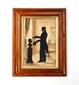 AUGUSTE EDOUART (FRENCH, 1788-1861; ACTIVE IN THE U.S. 1839-1849) CUT PAPER AND WATERCOLOR