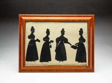 AUGUSTE EDOUART (FRENCH, 1788-1861; ACTIVE IN THE U.S. 1839-1849) CUT PAPER CONVERSATION SILHOUETTE