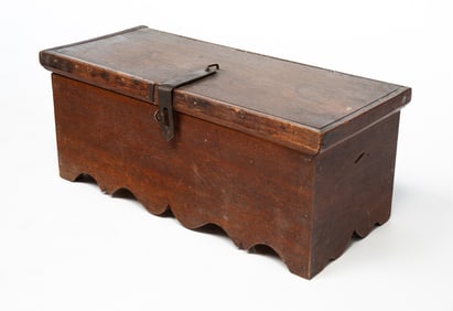 AMERICAN WALNUT STRONGBOX.