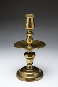 EUROPEAN BRASS CANDLESTICK.
