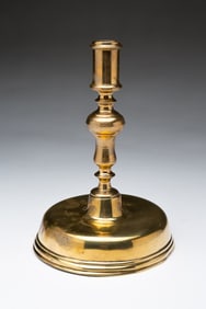 EUROPEAN BRASS CANDLESTICK.