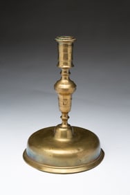 EUROPEAN BRASS CANDLESTICK.