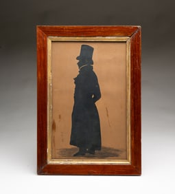 AUGUSTE EDOUART (FRENCH, 1788-1861; ACTIVE IN THE U.S. 1839-1849) CUT PAPER FULL-LENGTH SILHOUETTE