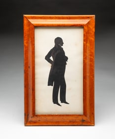 AUGUSTE EDOUART (FRENCH, 1788-1861; ACTIVE IN THE U.S. 1839-1849) CUT PAPER FULL-LENGTH SILHOUETTE