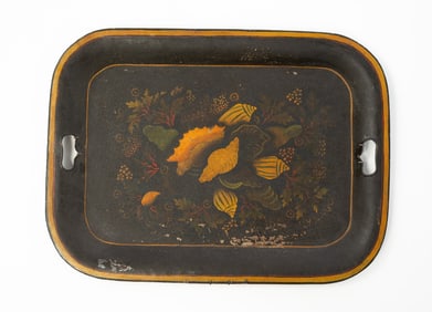 AMERICAN TOLE-PAINTED AND STENCILED TRAY.