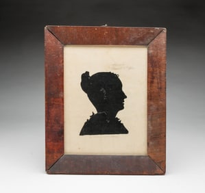 CUT FLINT PAPER SILHOUETTE PORTRAIT OF ANNIE, DATED 1832.