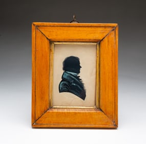 WILLIAM BACHE (ENGLISH, 1771-1845; LIVED AND WORKED IN THE U.S.) PATENT HOLLOW-CUT AND GOUACHE