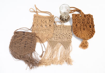 FIVE AMERICAN SAILOR-MADE SWEETHEART KEEPSAKES.