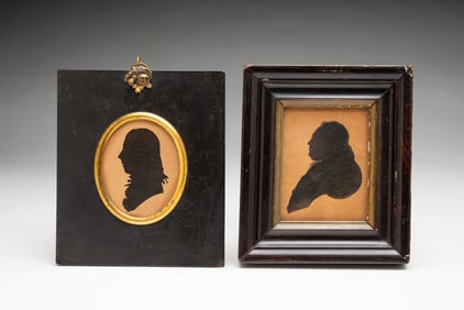 TWO SILHOUETTE PORTRAITS OF GENTLEMEN.