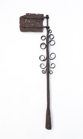 AMERICAN SHEET AND WROUGHT IRON ADDRESS SIGN.