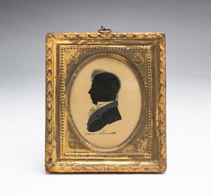 ATTRIBUTED TO EVERET HOWARD (NEW ENGLAND/NEW YORK, 1789-1833) HOLLOW-CUT AND GOUACHE SILHOUETTE