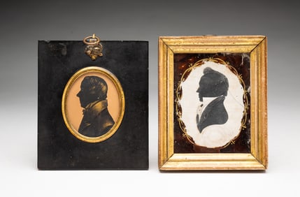 TWO SILHOUETTE PORTRAITS OF GENTLEMEN.