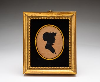 WILLIAM KING (SALEM, MASSACHUSETTS, ACTIVE 1785-1809) HOLLOW-CUT SILHOUETTE PORTRAIT OF A YOUNG