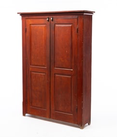 AMERICAN PINE FLAT WALL CUPBOARD.