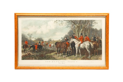 "FORES'S NATIONAL SPORTS FOX-HUNTING PLATE ONE. THE MEET" PRINT.
