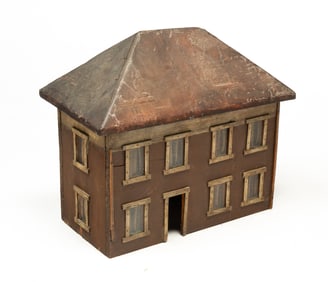 AMERICAN PINE DOLL HOUSE.