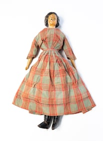 GERMAN WOODEN-HEAD DOLL.