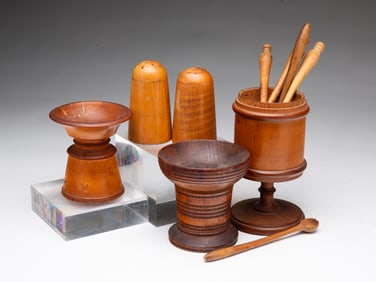 GROUP OF AMERICAN TREENWARE.