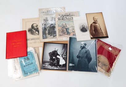 COLLECTION OF PRESIDENT GARFIELD MEMORABILIA.