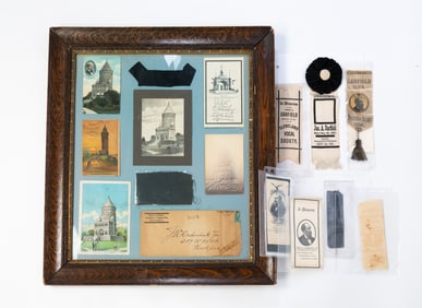 COLLECTION OF PRESIDENT GARFIELD MOURNING ITEMS.
