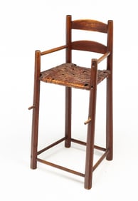 AMERICAN LADDER-BACK CHILD'S HIGH CHAIR.